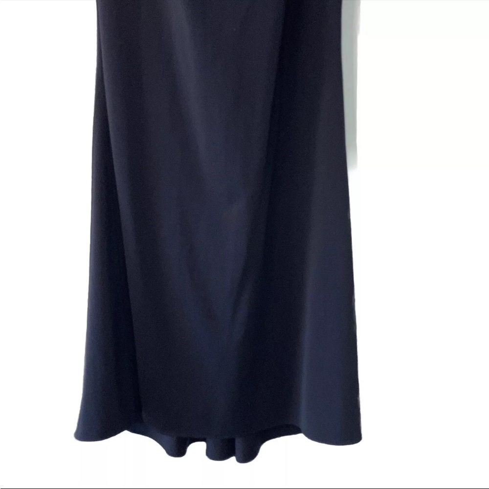 BADGLEY MISCHKA Floral Dress black red  Popover Gown strapless maxi. Size 6 - Picture 8 of 15